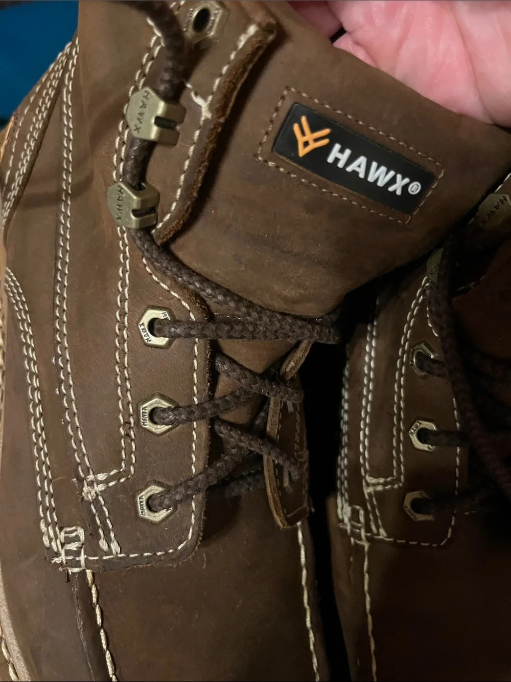 HAWX Men's Brown Leather 6” Work Boots